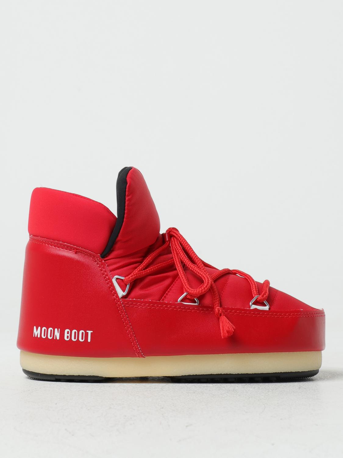 MOON BOOT FLACHE STIEFELETTEN: Schuhe damen Moon Boot, Rot - Img 1