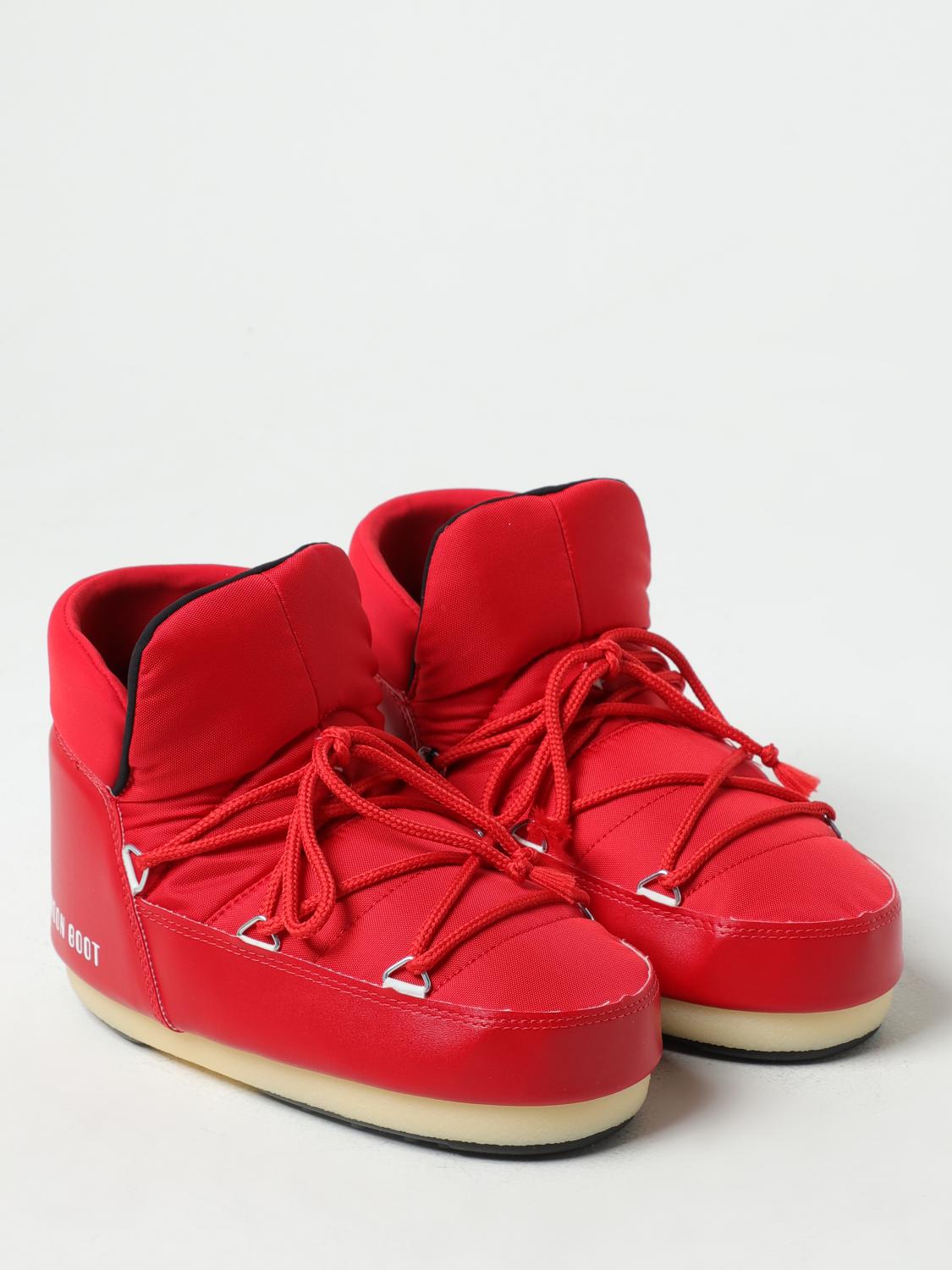 MOON BOOT FLACHE STIEFELETTEN: Schuhe damen Moon Boot, Rot - Img 2