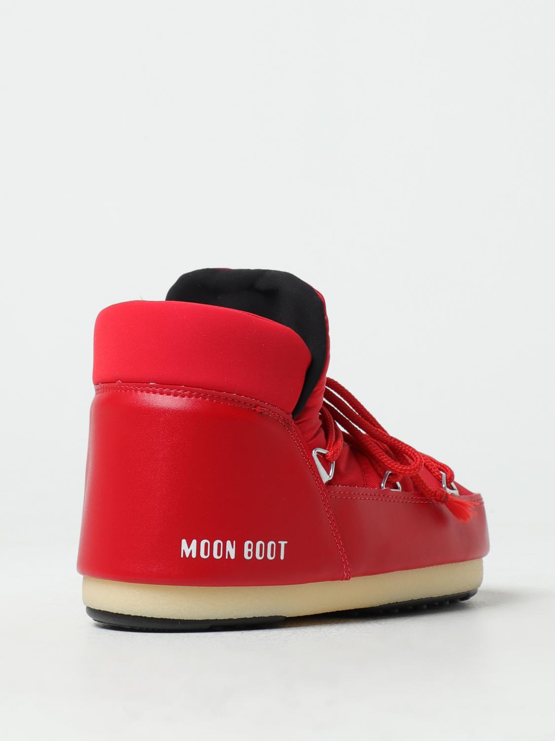 MOON BOOT FLACHE STIEFELETTEN: Schuhe damen Moon Boot, Rot - Img 3