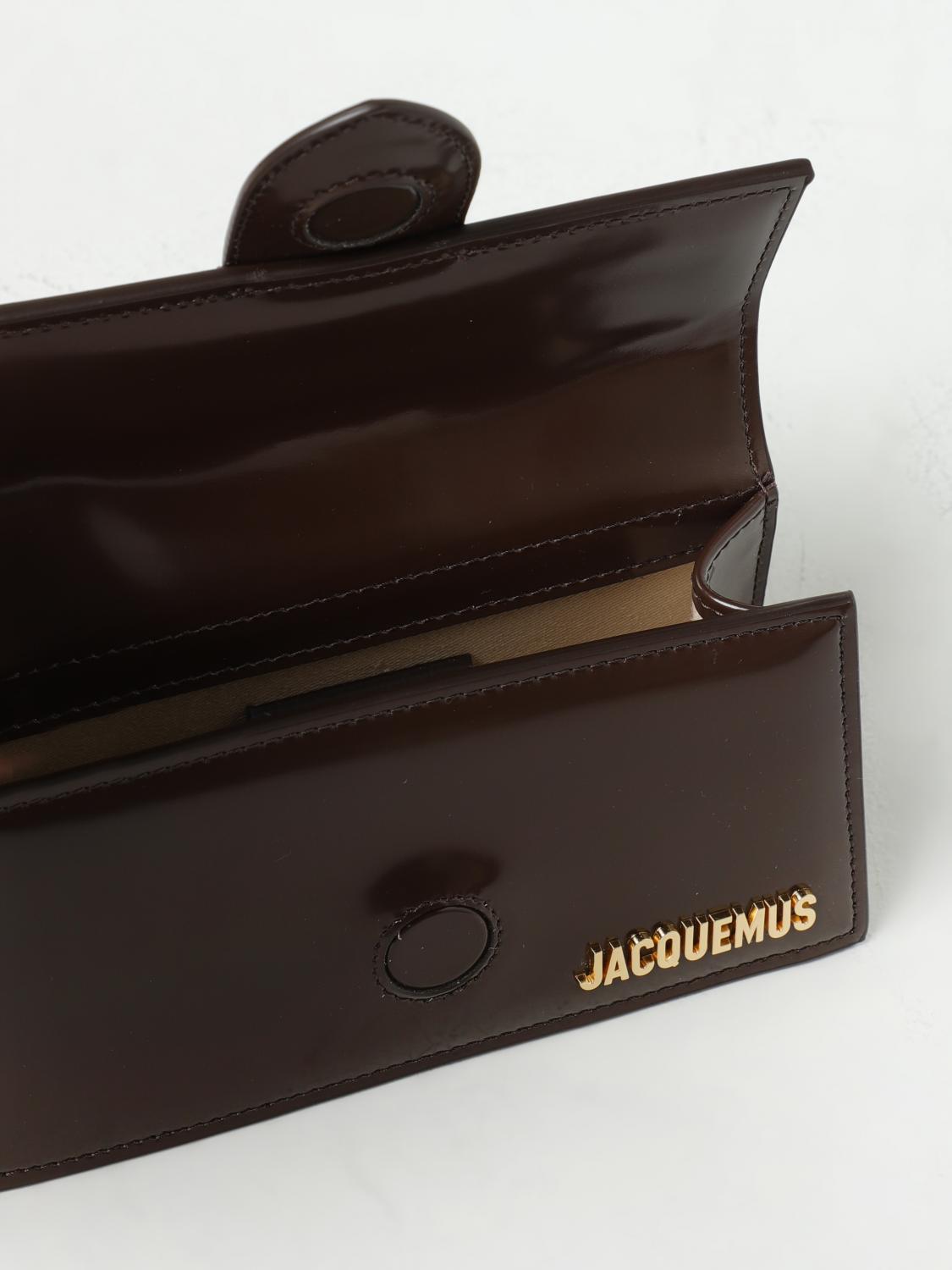 JACQUEMUS BORSA MINI: Borsa Le Bambino Jacquemus in pelle spazzolata, Marrone - Img 5