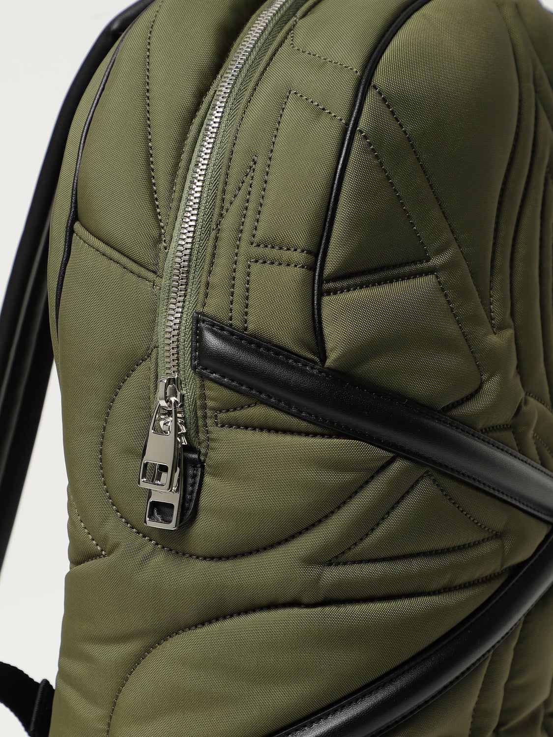 MCQUEEN BACKPACK: McQueen backpack in quilted nylon, Green - Img 3