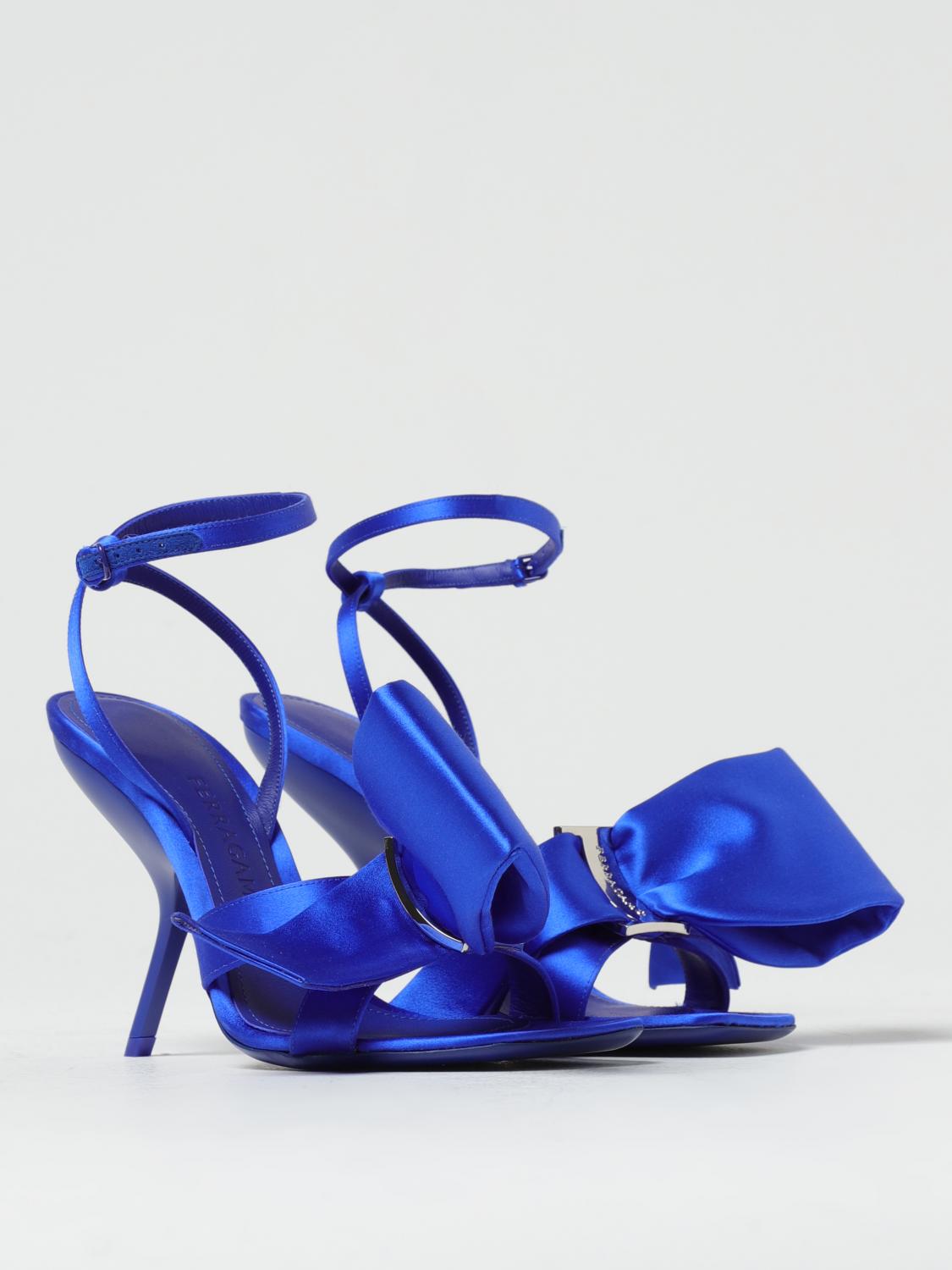 FERRAGAMO SANDALEN MIT ABSATZ: Schuhe damen Ferragamo, Elektrischblau - Img 2
