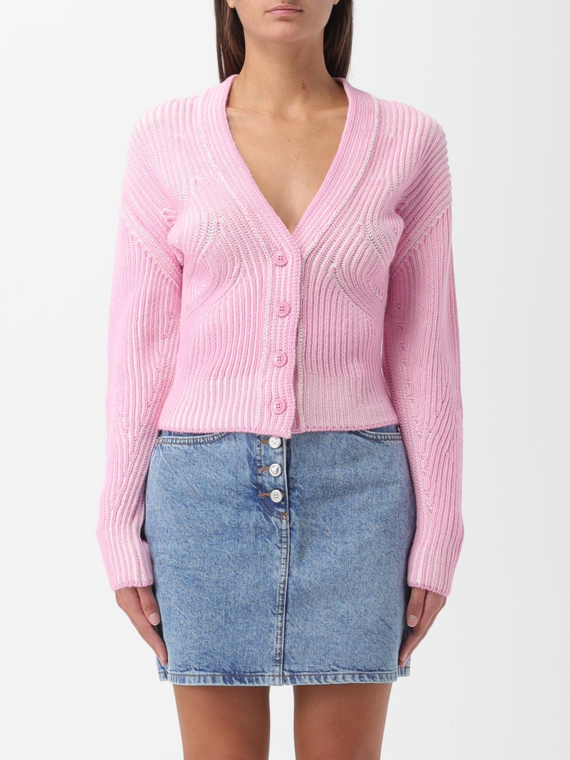 MOSCHINO JEANS: Pull femme Rose Cardigan Moschino Jeans