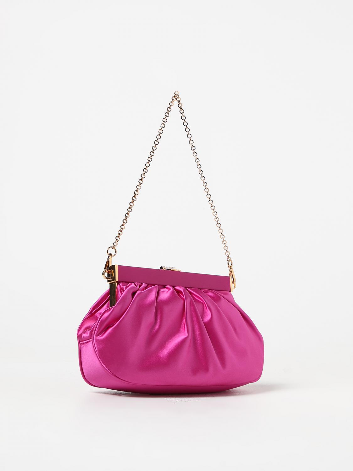 VERSACE CLUTCH: Clutch Versace in raso di viscosa e seta, Fuxia - Img 2