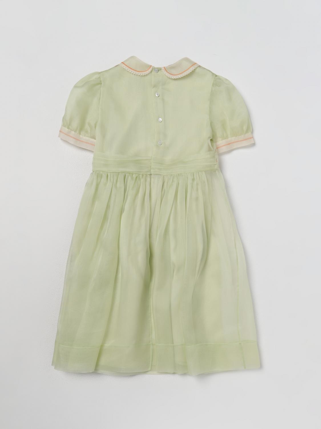 Gucci children's dress in silk organza - Green | 741192ZANO4 | GIGLIO.COM Gucci children's dress in silk organza - Green | 741192ZANO4 | GIGLIO.COM