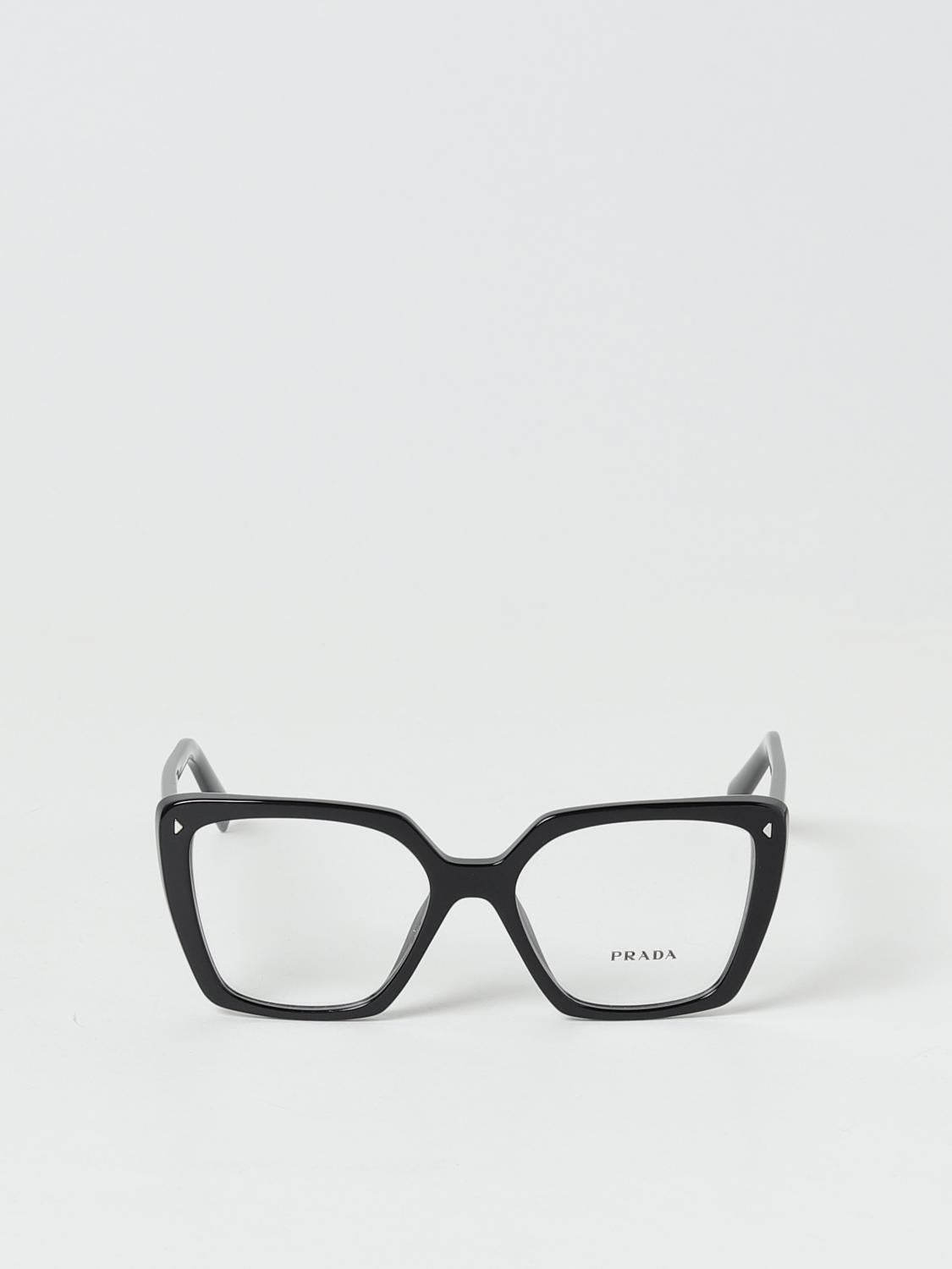 PRADA OCCHIALI DA VISTA: Occhiali da vista Prada in acetato e metallo, Nero - Img 2
