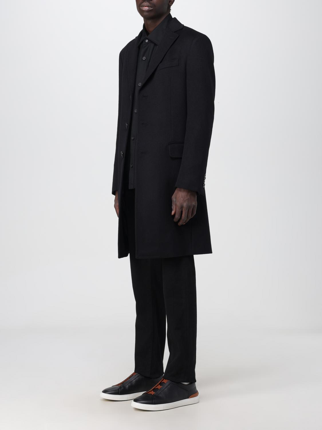 Zegna coat in wool and cashmere - Black | 698707A64GJ3 | GIGLIO.COM