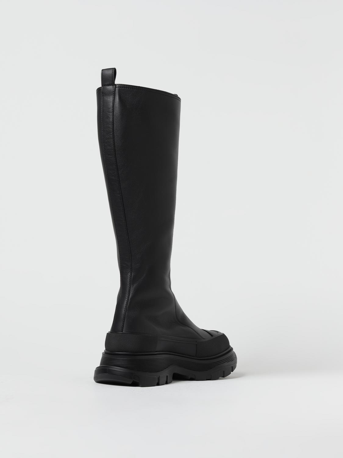 MCQUEEN BOOTS: Alexander Tread Slick McQueen leather boots with zip, Black - Img 3