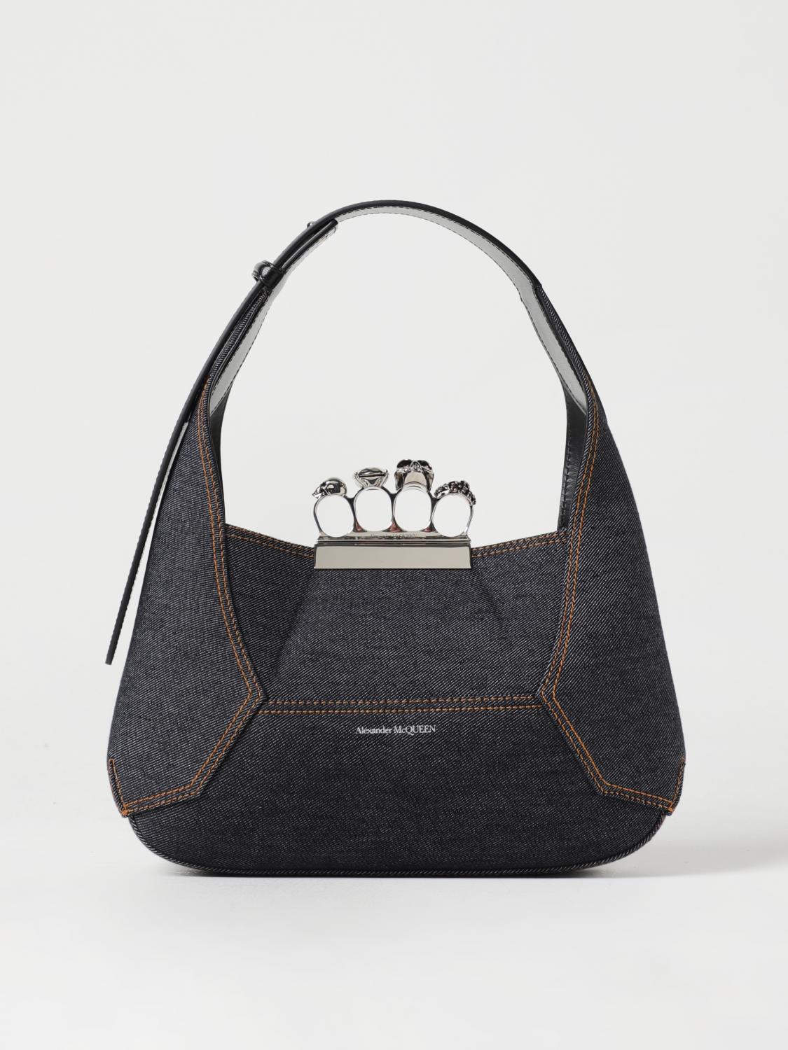 Alexander McQueen The Jeweled bag in denim