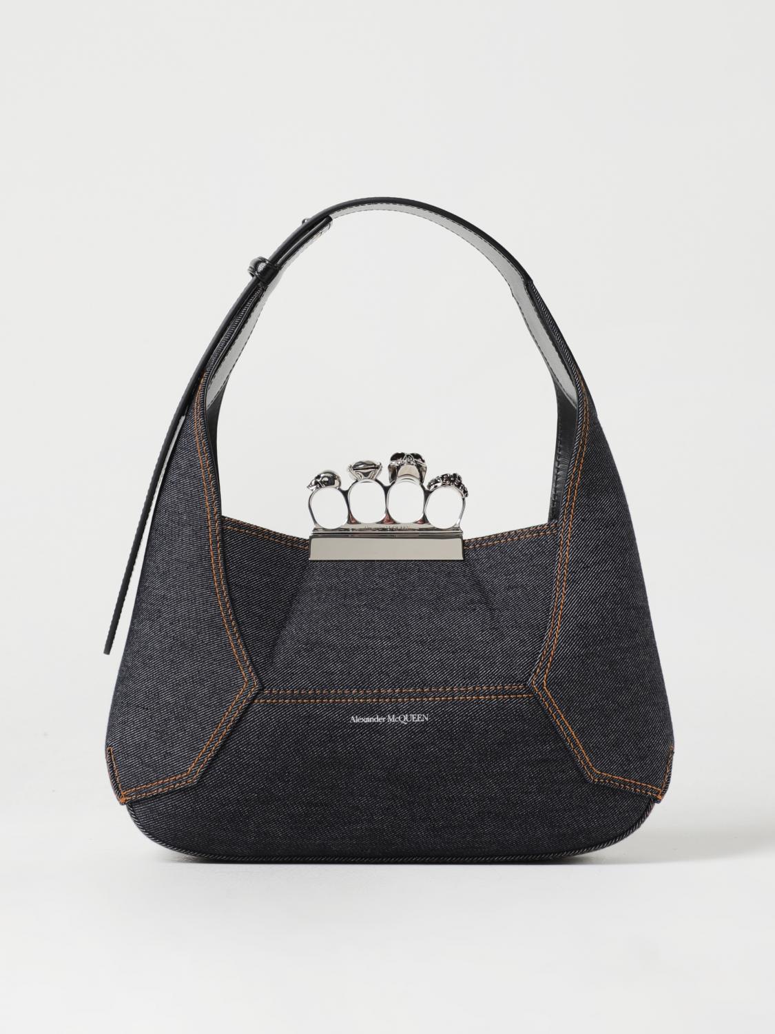 McQueen The Jeweled bag in denim - Denim | 7311351YBE7 | GIGLIO.COM
