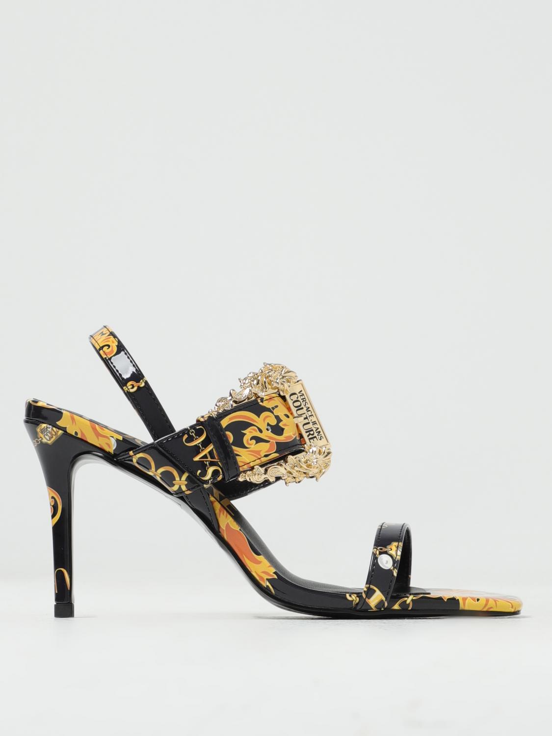 VERSACE JEANS COUTURE: Sandalias de tacón mujer Negro