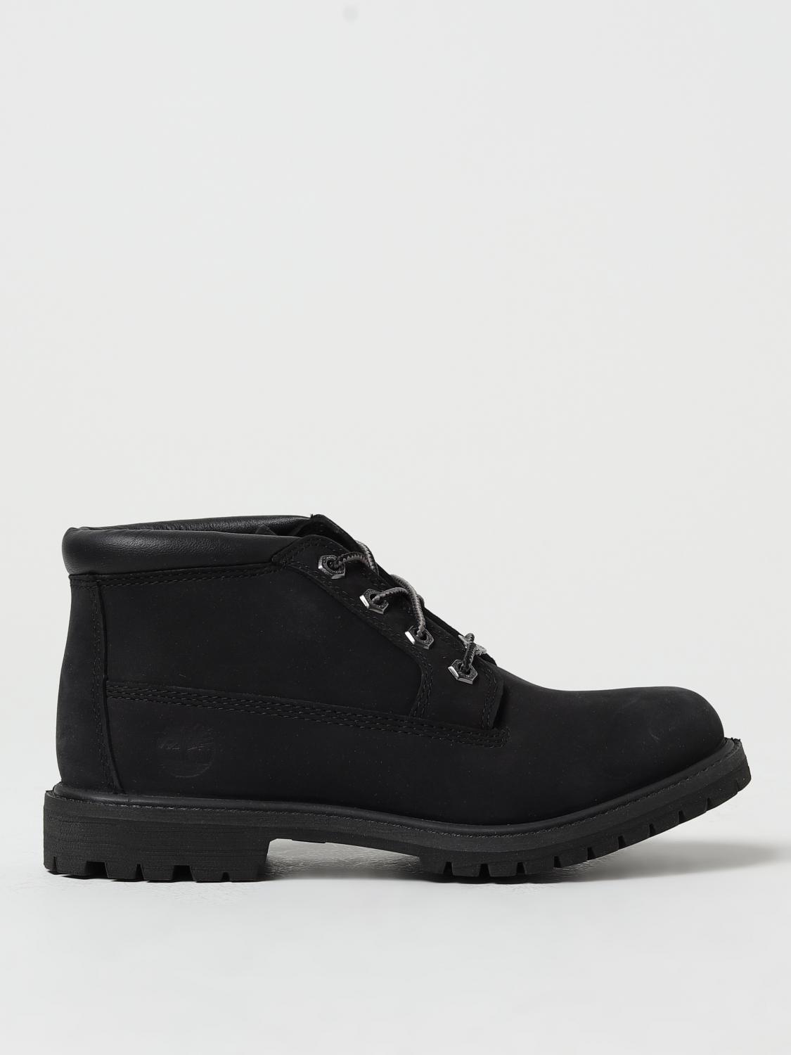 TIMBERLAND FLAT ANKLE BOOTS: Shoes woman Timberland, Black - Img 1