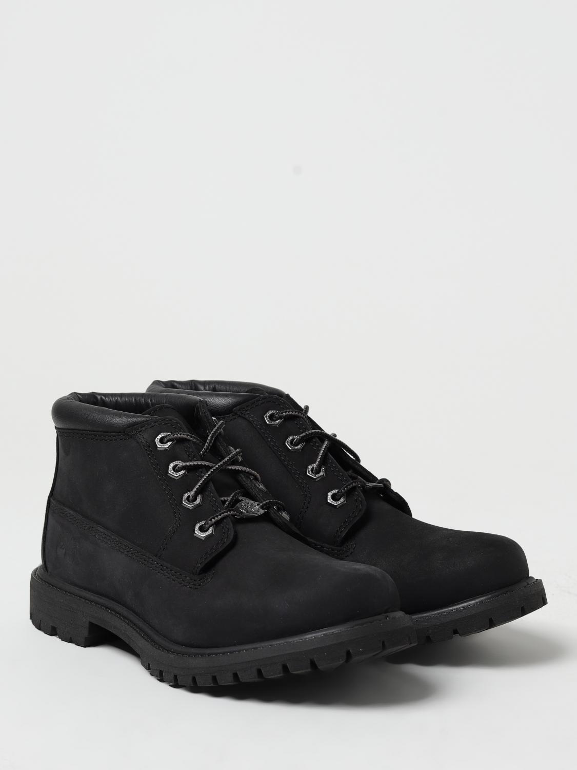 TIMBERLAND FLAT ANKLE BOOTS: Shoes woman Timberland, Black - Img 2