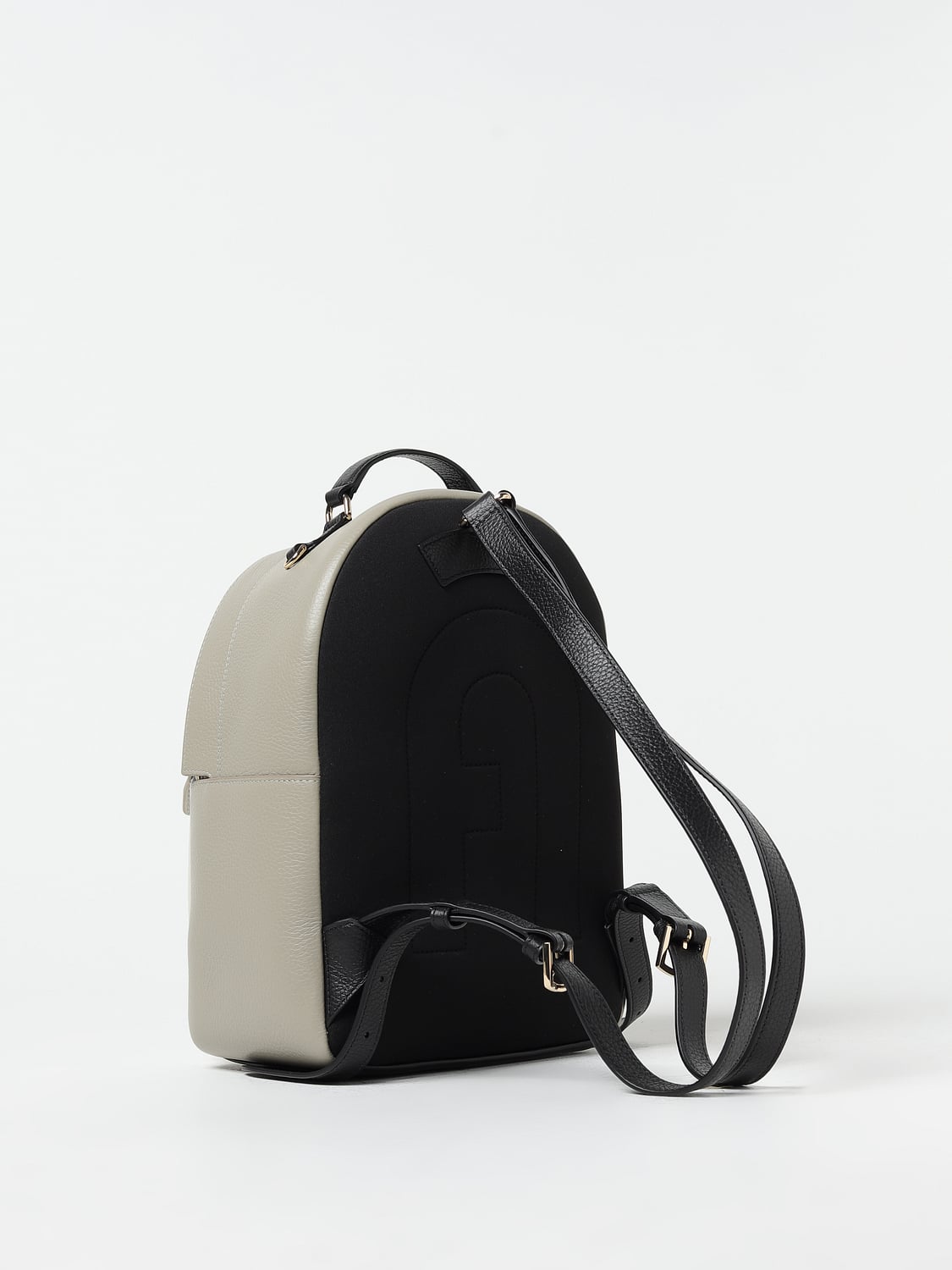 Furla Black and Cream Colorblock Backpack Furla Black/Cream Leather Bag Furla | TLC US main image 2