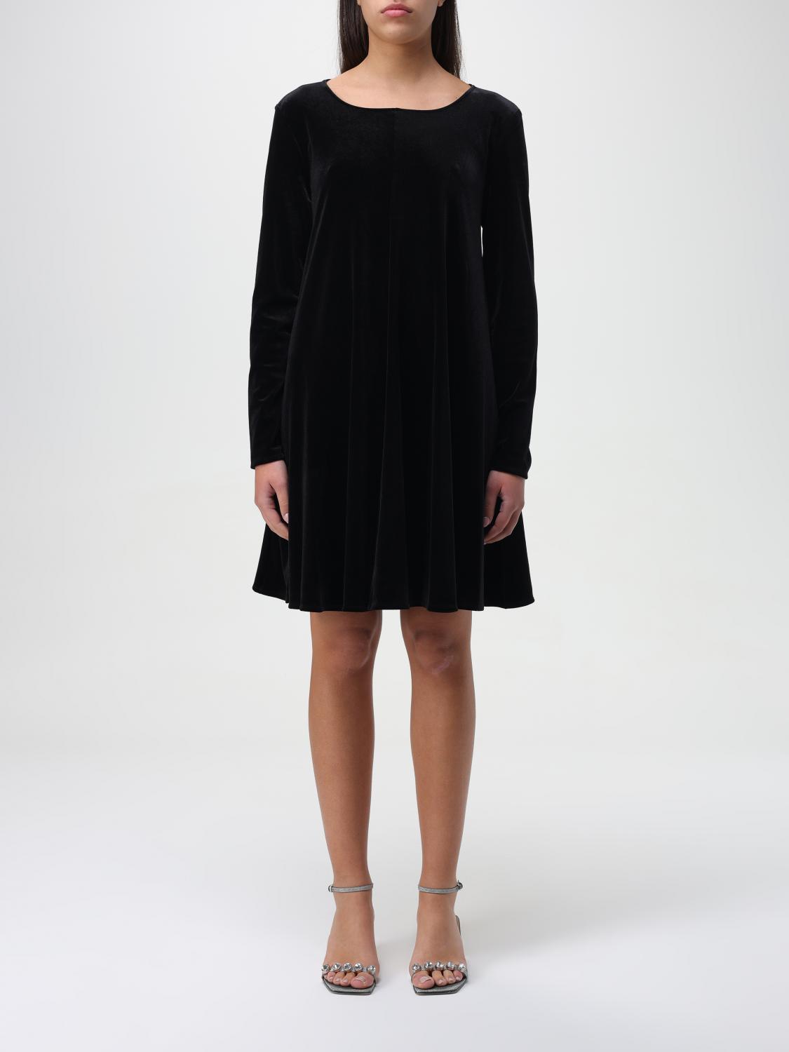 EMPORIO ARMANI ABITO: Abito Emporio Armani in velluto, Nero - Img 1