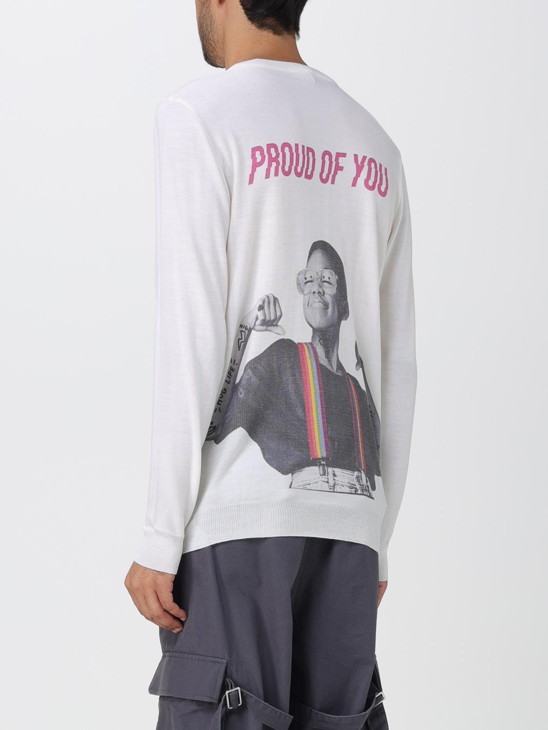 THROWBACK SWEATER: Sweater men Throwback, White - Img 2