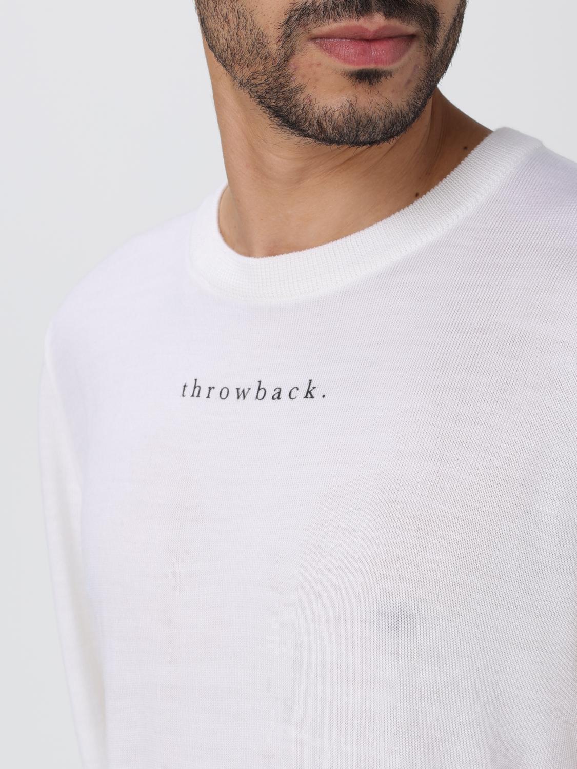 THROWBACK SWEATER: Sweater men Throwback, White - Img 3