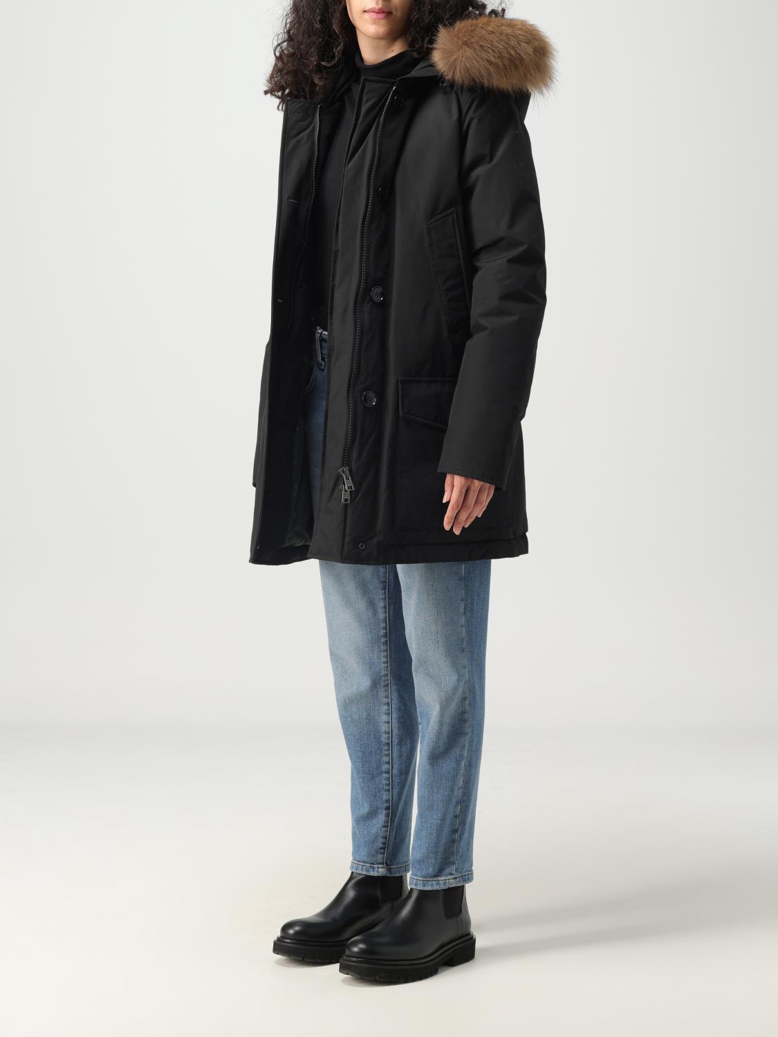 WOOLRICH CAPPOTTO: Parka Woolrich in tessuto Ramar Cloth, Nero - Img 3