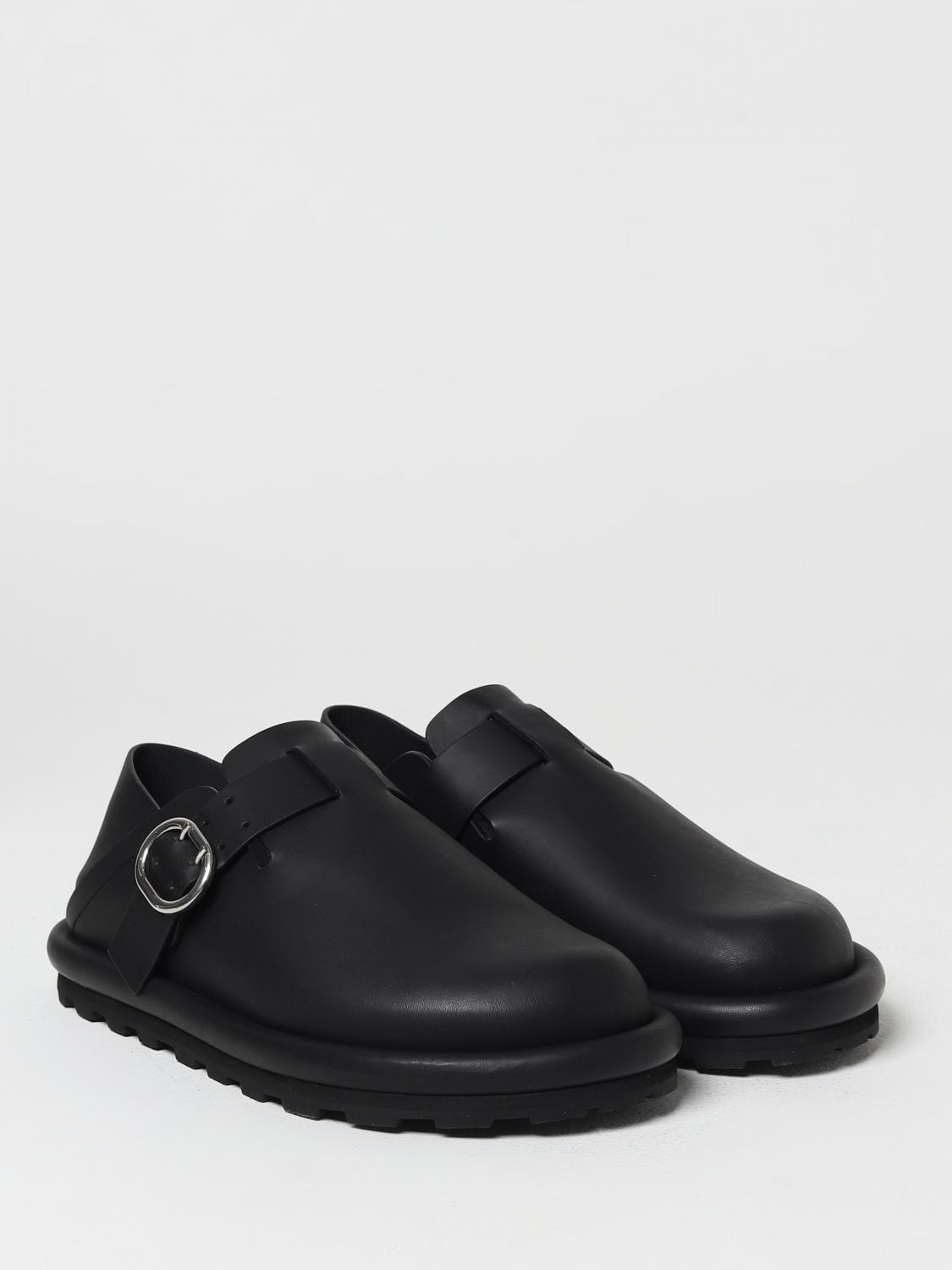 JIL SANDER SANDALI: Sabot Jil Sander in pelle con fibbia, Nero - Img 2