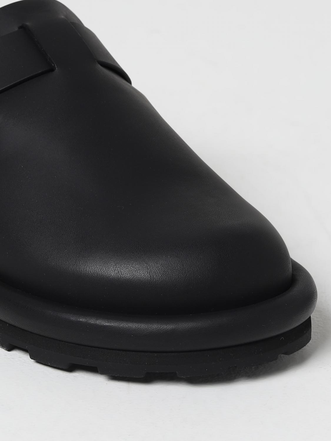 JIL SANDER SANDALI: Sabot Jil Sander in pelle con fibbia, Nero - Img 4