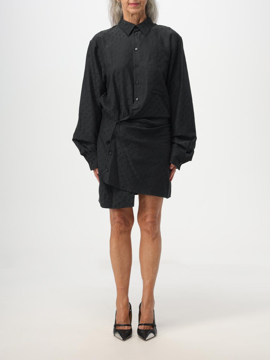 ワンピース Off-White Woman Dress Black OWDG005F23FAB001 1010 Off-White Outlet: Dress woman - Black | Off-White dress