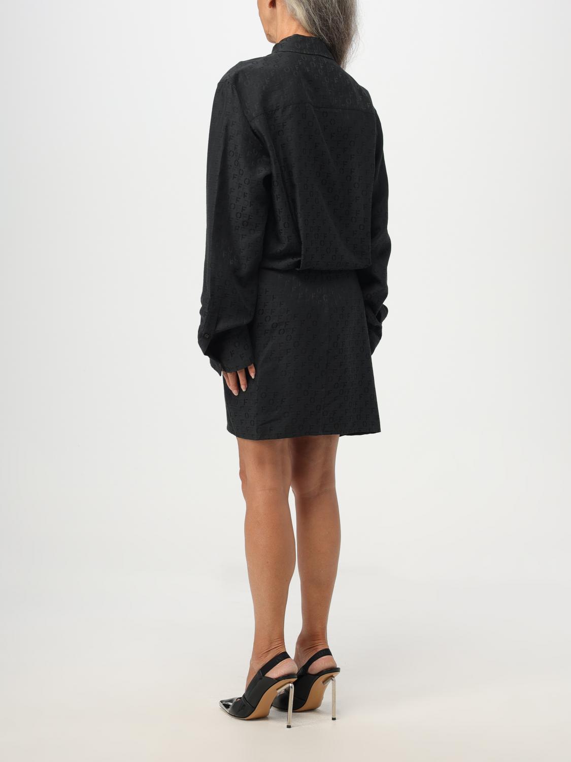 ワンピース Off-White Woman Dress Black OWDG005F23FAB001 1010 Off-White Outlet: Dress woman - Black | Off-White dress