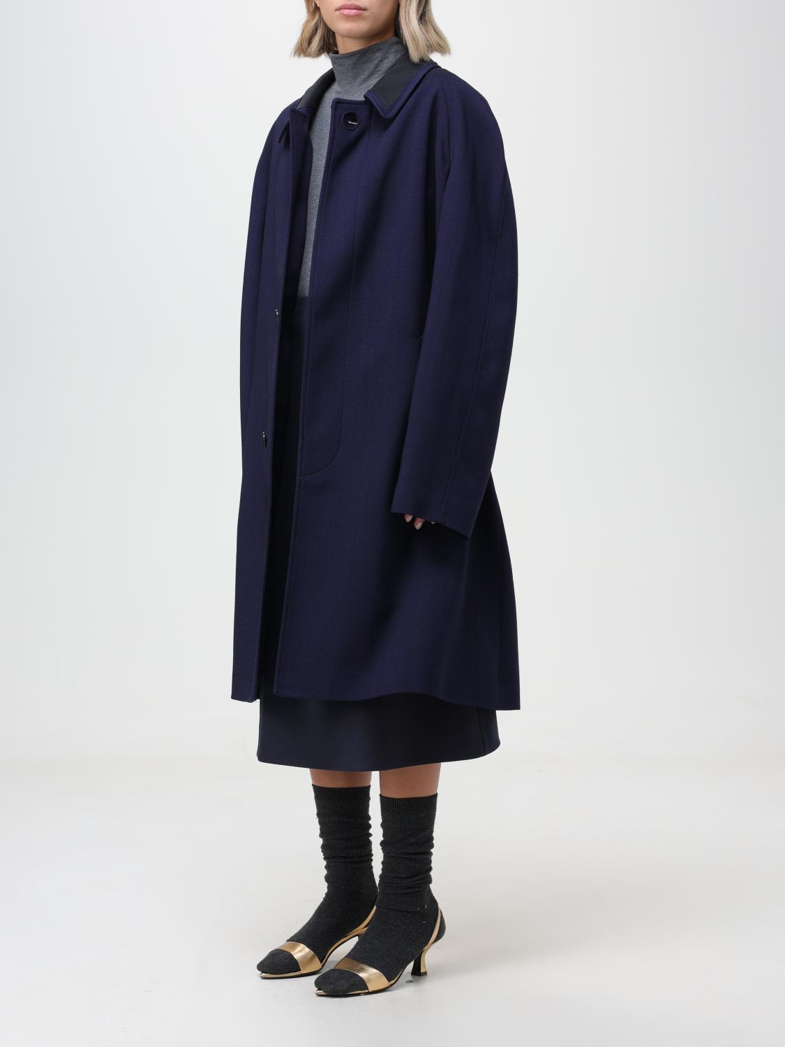 Maison Margiela coat in wool and rayon - Blue | SI0AA0003S54959