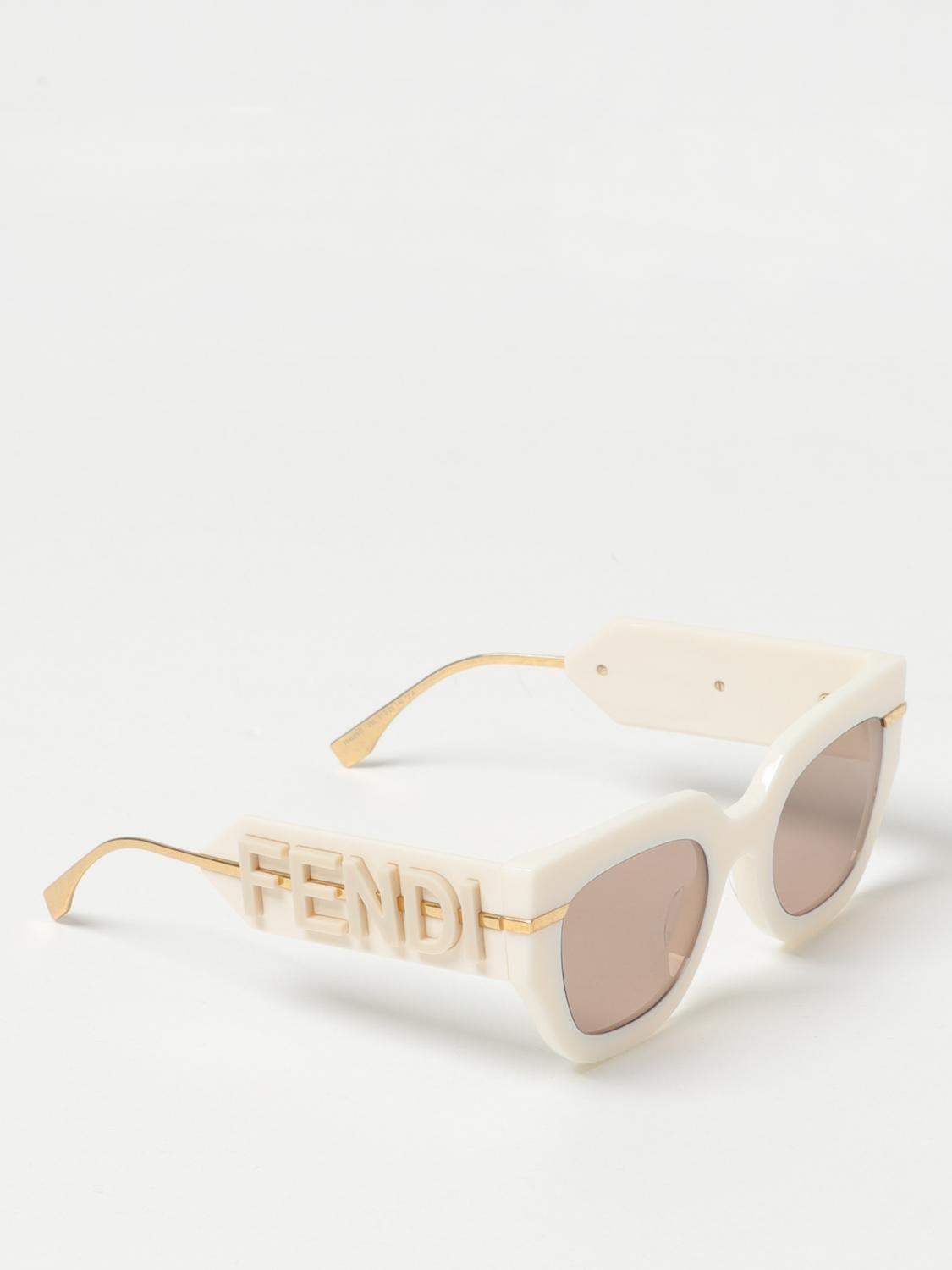 FENDI 太阳镜: 太阳镜 女士 Fendi, 白色 - Img 1