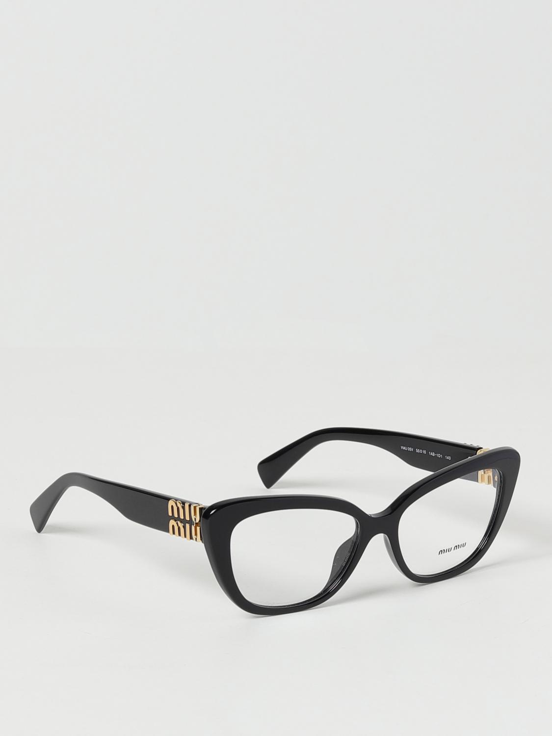 MIU MIU OPTICAL FRAMES: Miu Miu acetate eyeglasses with logo on the temples, Black - Img 1