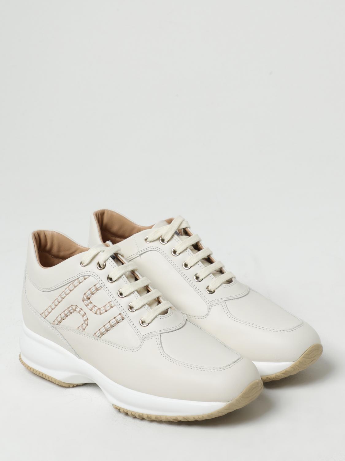HOGAN: Interactive leather sneakers Ivory Hogan sneakers