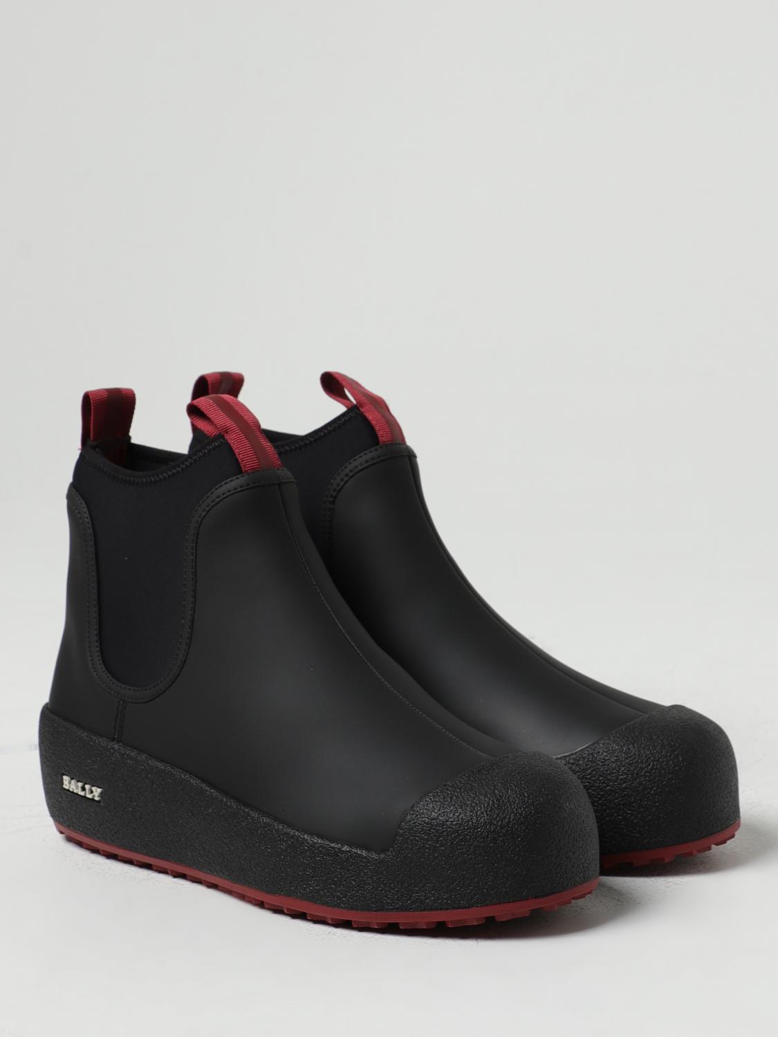 BALLY BOOT: Bally Cubrid ankle boots in leather and neoprene, Black - Img 2