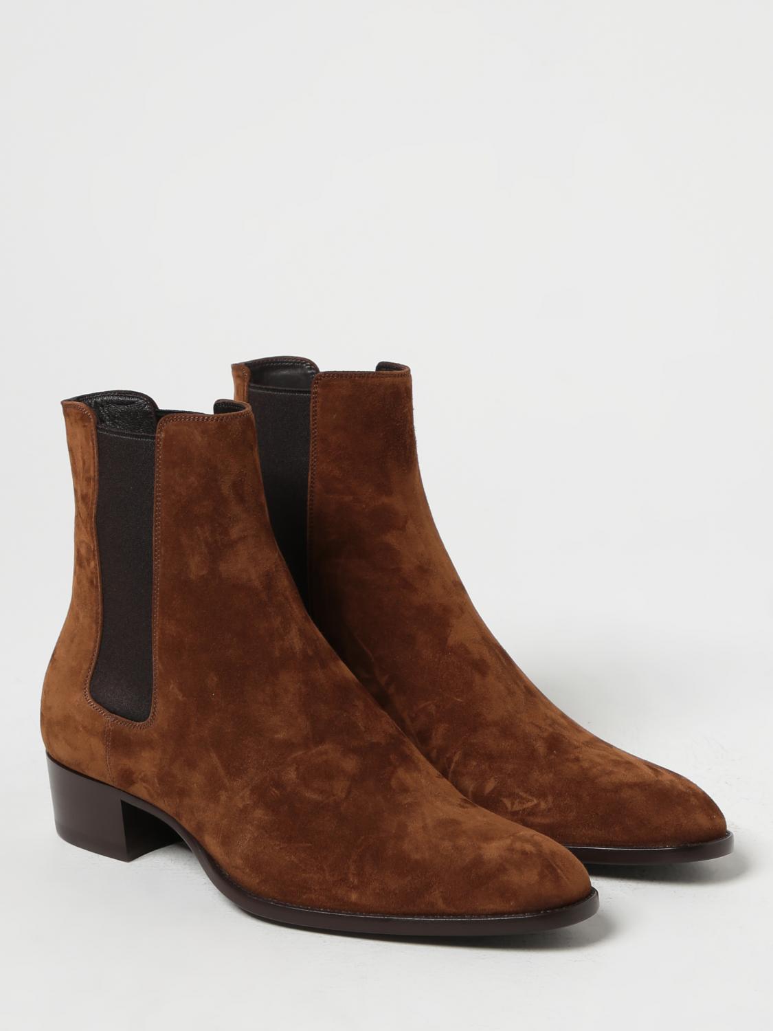 Saint Laurent Wyatt suede ankle boots - Brown | 6341940LI00