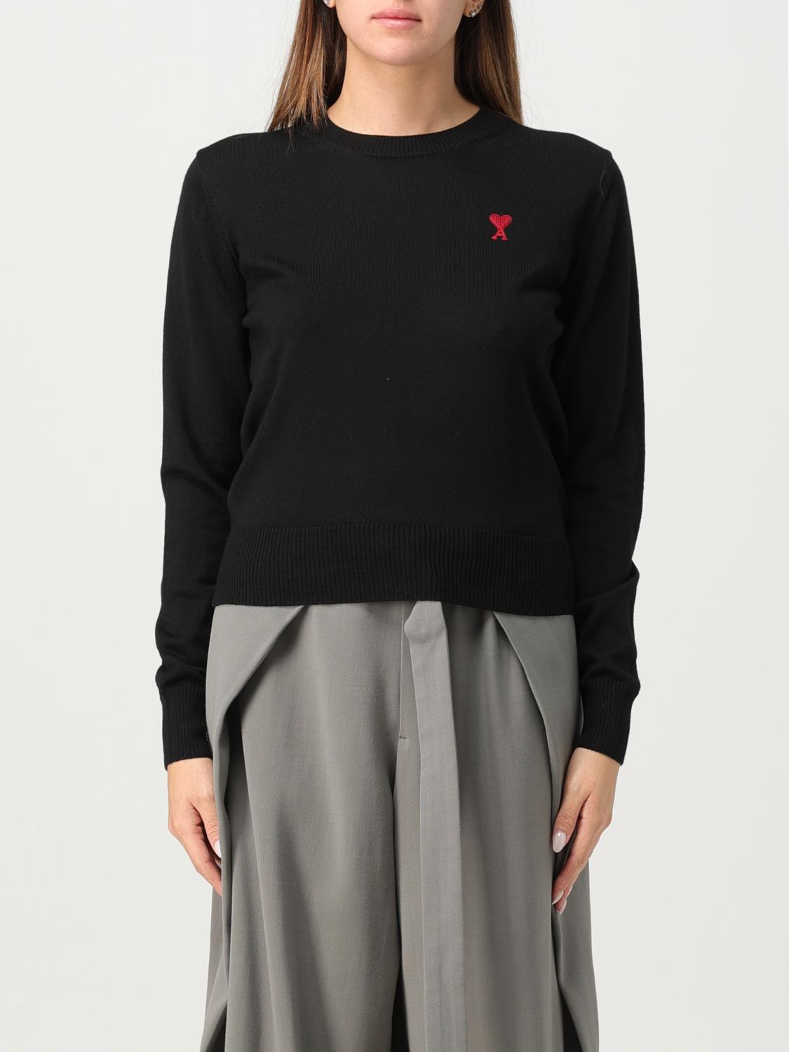 AMI PARIS PULLOVER: Pullover damen Ami Paris, Schwarz - Img 1