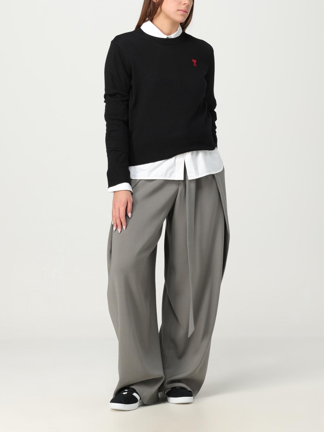 AMI PARIS PULLOVER: Pullover damen Ami Paris, Schwarz - Img 2