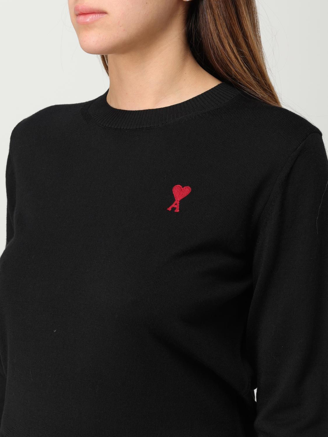 AMI PARIS PULLOVER: Pullover damen Ami Paris, Schwarz - Img 4