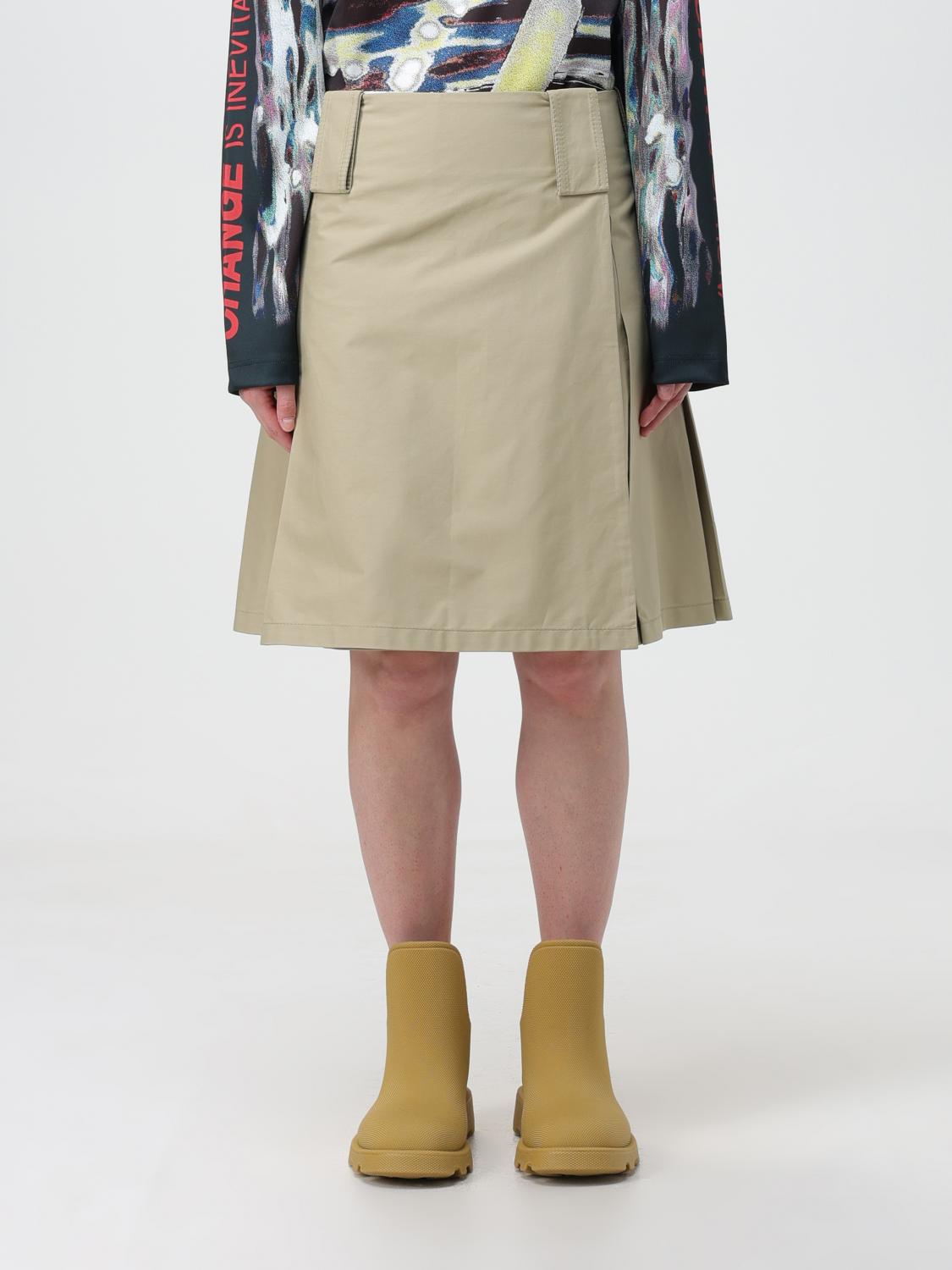 スカート BURBERRY Women Skirts 8076515 Beige Burberry Outlet: skirt in cotton - Beige | Burberry skirt