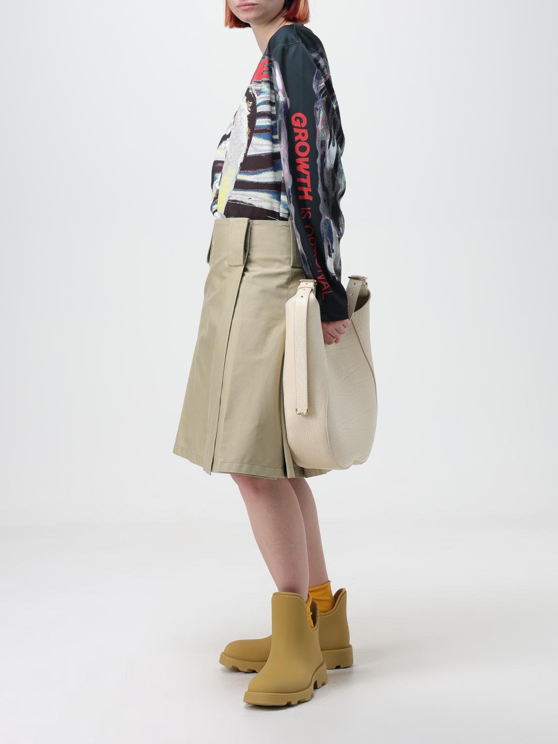 スカート BURBERRY Women Skirts 8076515 Beige Burberry Outlet: skirt in cotton - Beige | Burberry skirt