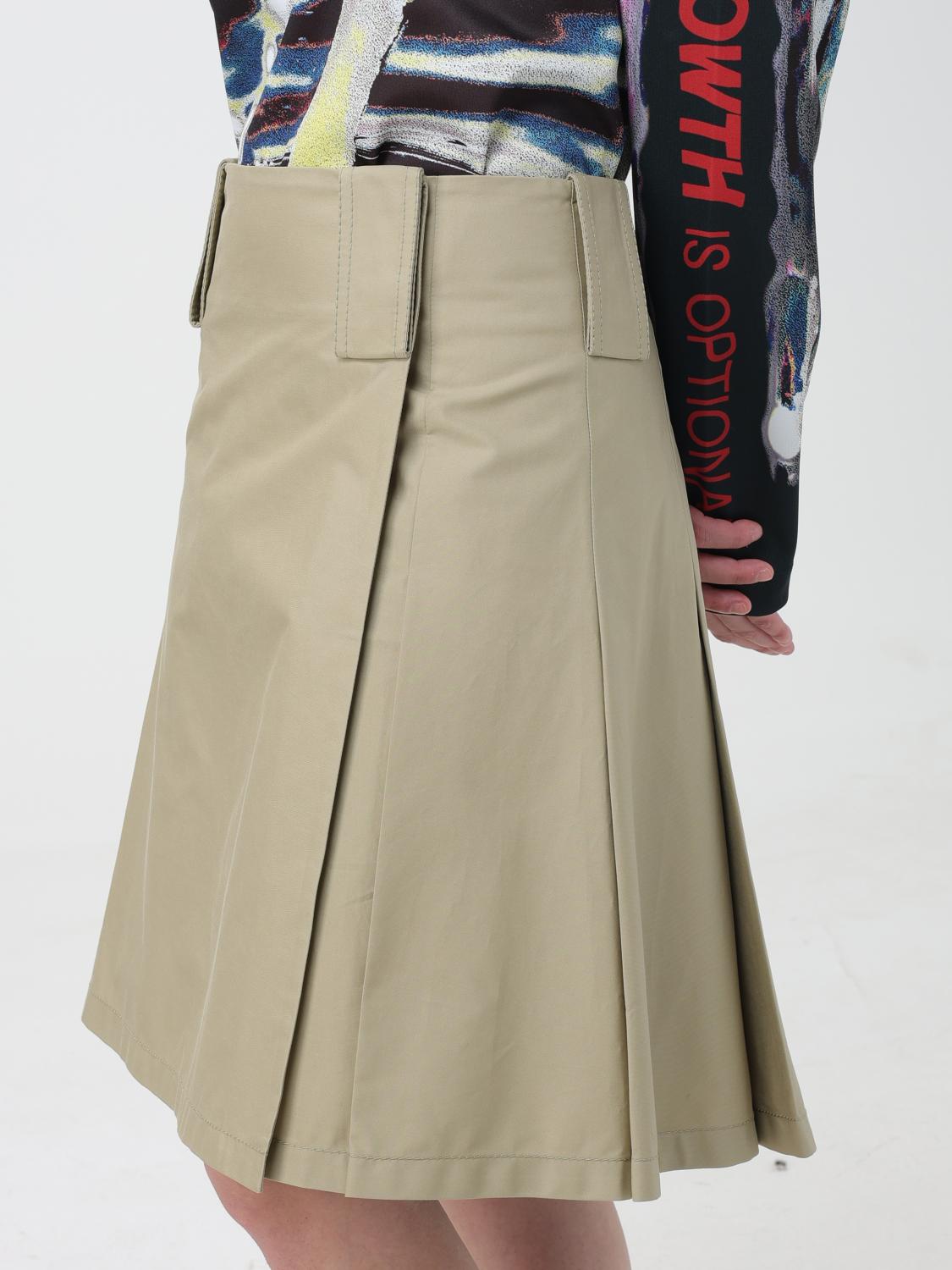 スカート BURBERRY Women Skirts 8076515 Beige Burberry Outlet: skirt in cotton - Beige | Burberry skirt
