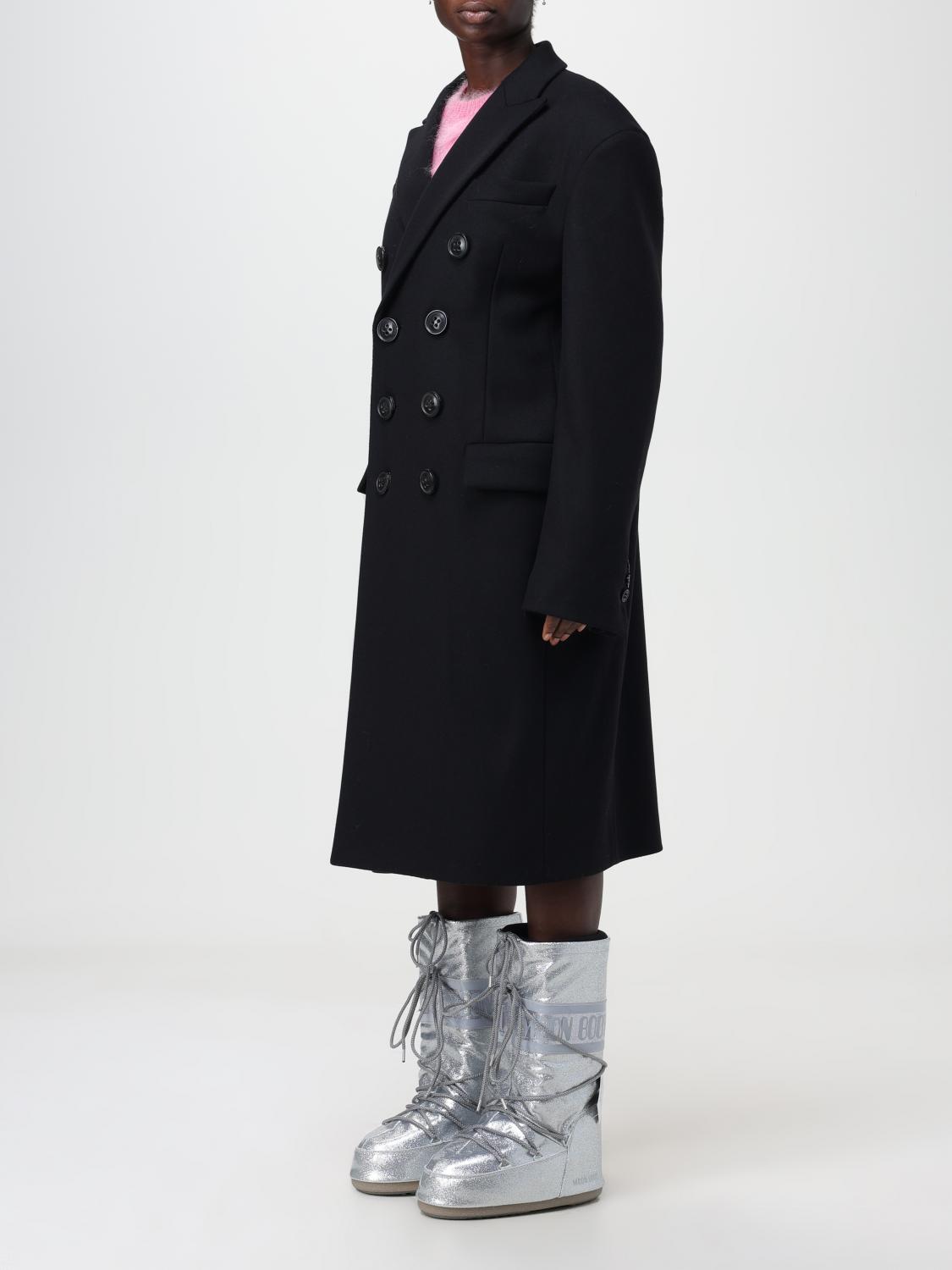 Dsquared2 ウール ダブルコート 48 Dsquared2 coat in wool blend - Black | S72AA0509S53003 | GIGLIO.COM