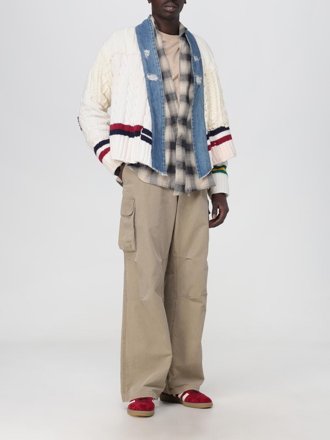GREG LAUREN CARDIGAN: Jumper men Greg Lauren, White - Img 2