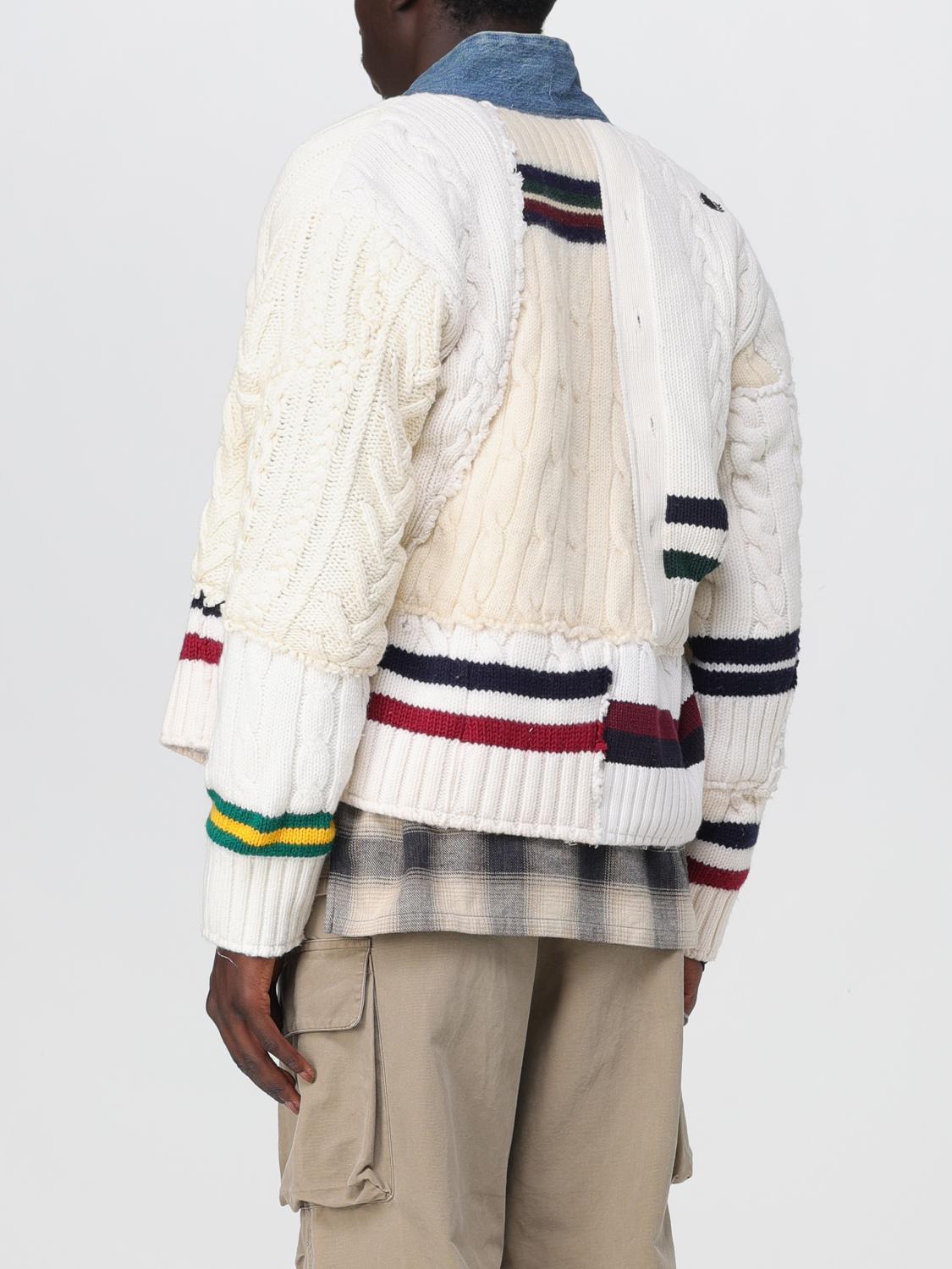 GREG LAUREN CARDIGAN: Jumper men Greg Lauren, White - Img 3