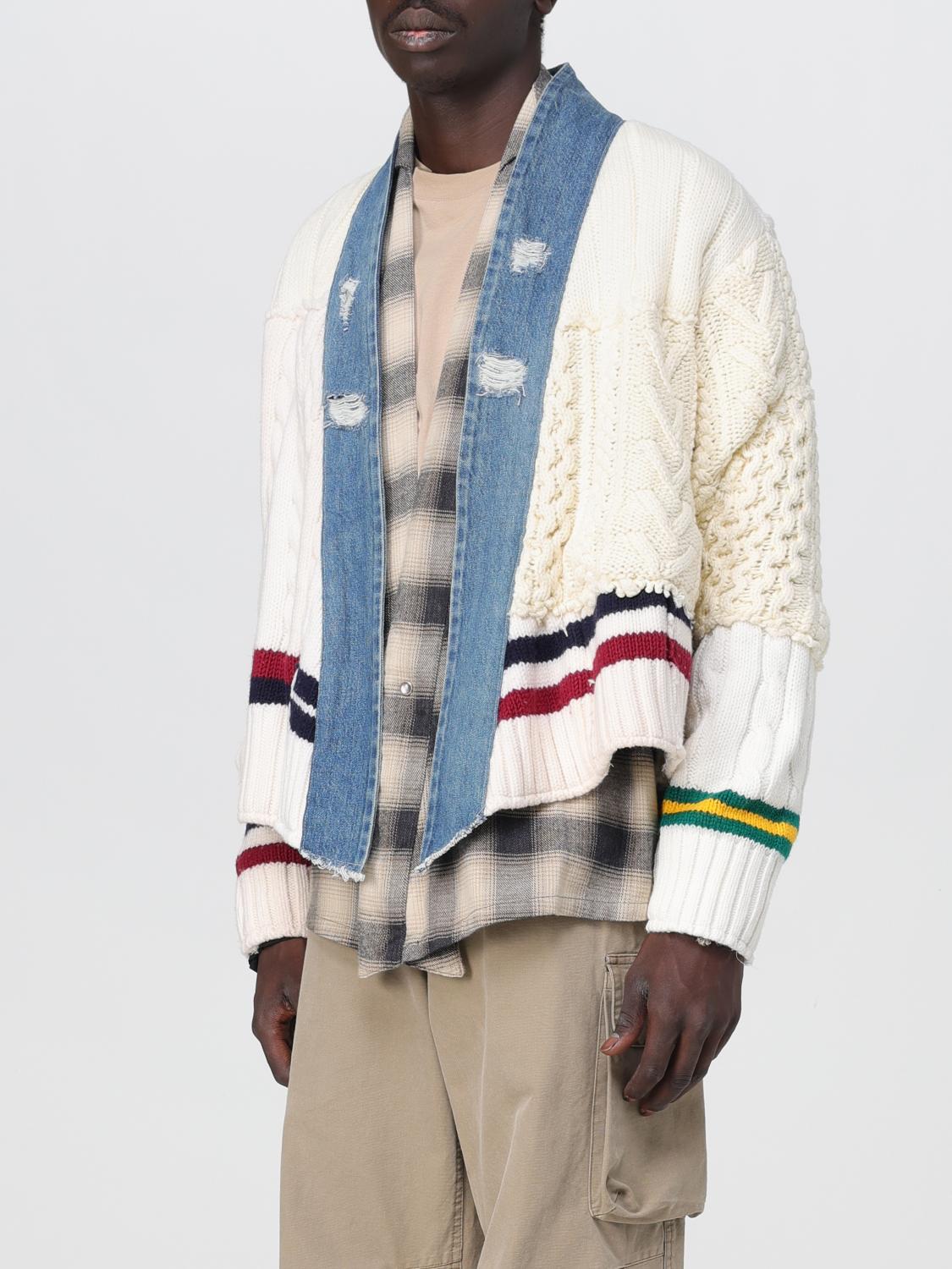 GREG LAUREN CARDIGAN: Jumper men Greg Lauren, White - Img 4