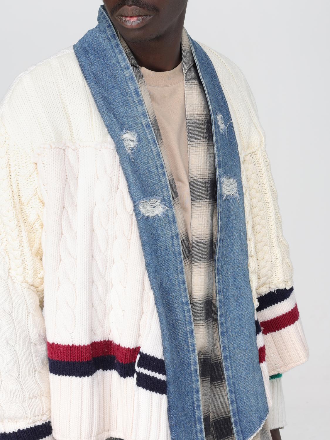 GREG LAUREN CARDIGAN: Jumper men Greg Lauren, White - Img 5