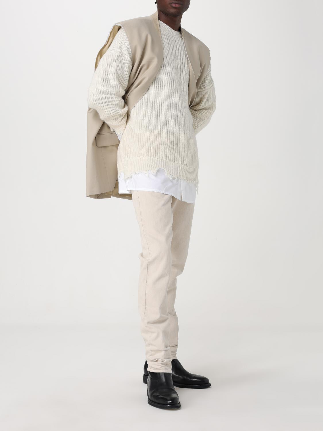 Maison Margiela MM6 アイボリー スウェット Mm6 Maison Margiela Outlet: Sweater men - Ivory | Mm6 Maison