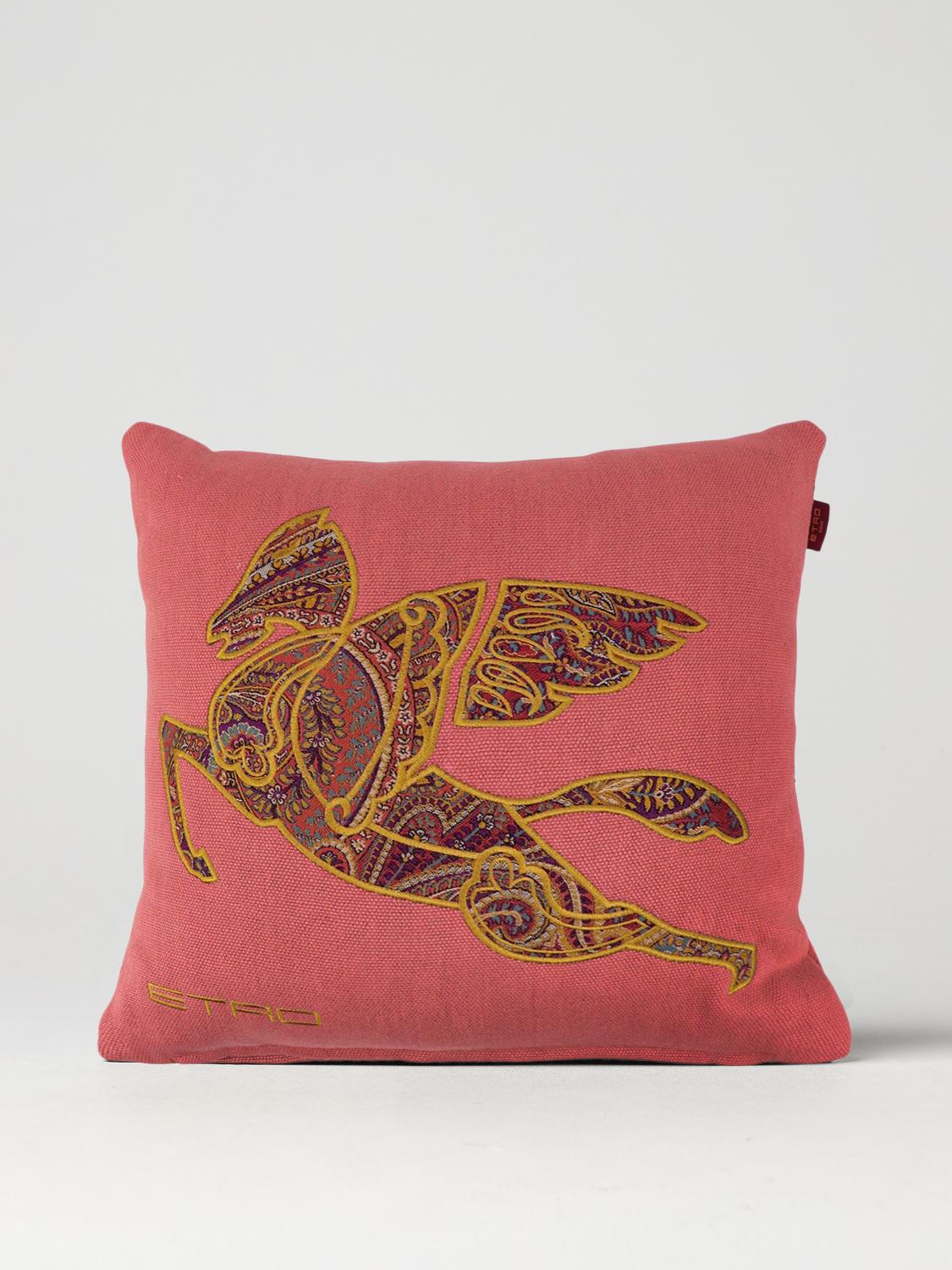 ETRO HOME CUSCINI: Cuscino di lino Etro Home, Rosa - Img 1
