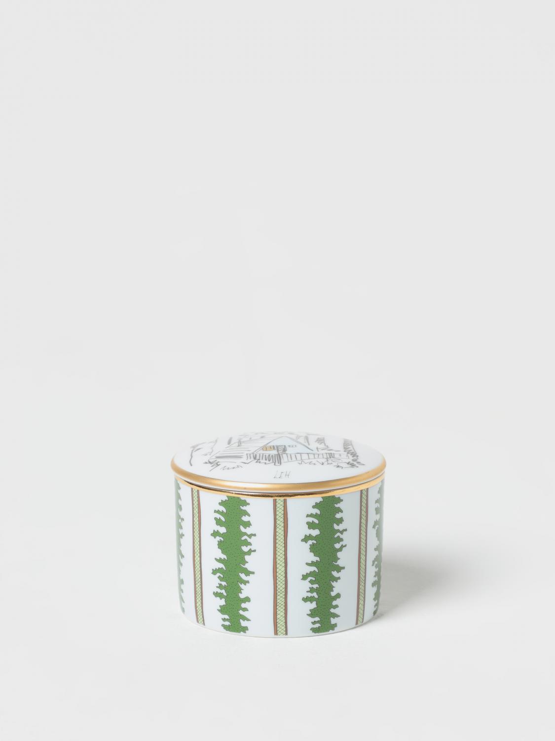 GINORI 1735 DECORATIVE ACCESSORIES: Luchino Ginori Perfume porcelain jewelery box, Green - Img 1