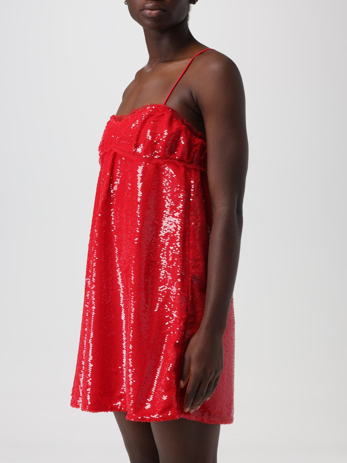 GANNI DRESS: Ganni dress in sequined fabric, Red - Img 4