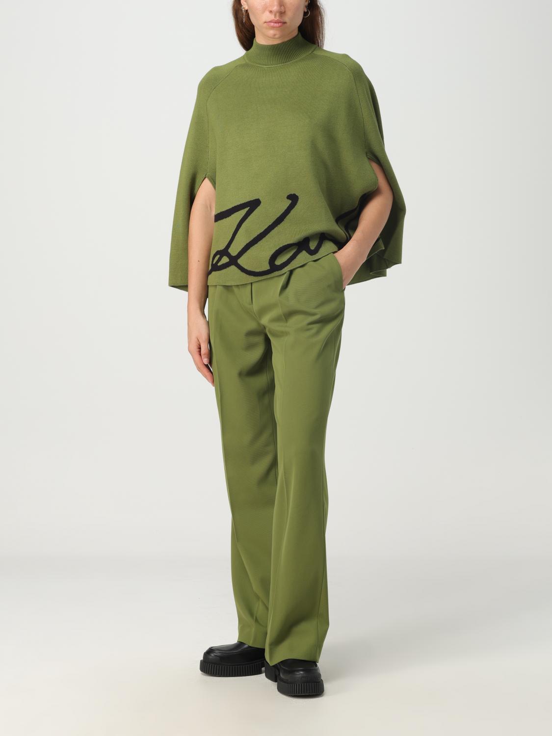 KARL LAGERFELD PANTS: Pants woman Karl Lagerfeld, Green - Img 2