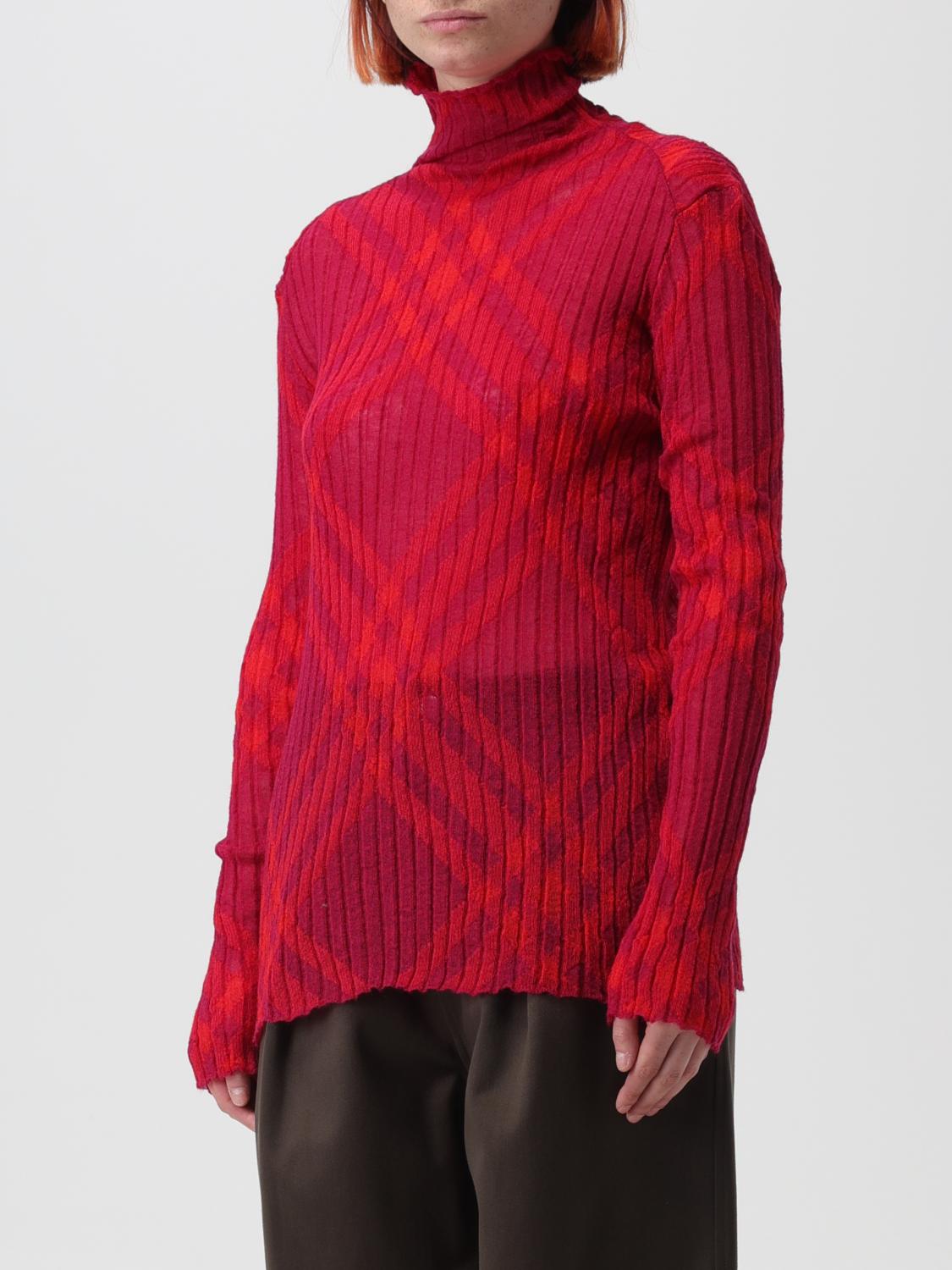 BURBERRY SWEATER: Burberry sweater in mohair blend, Red - Img 4