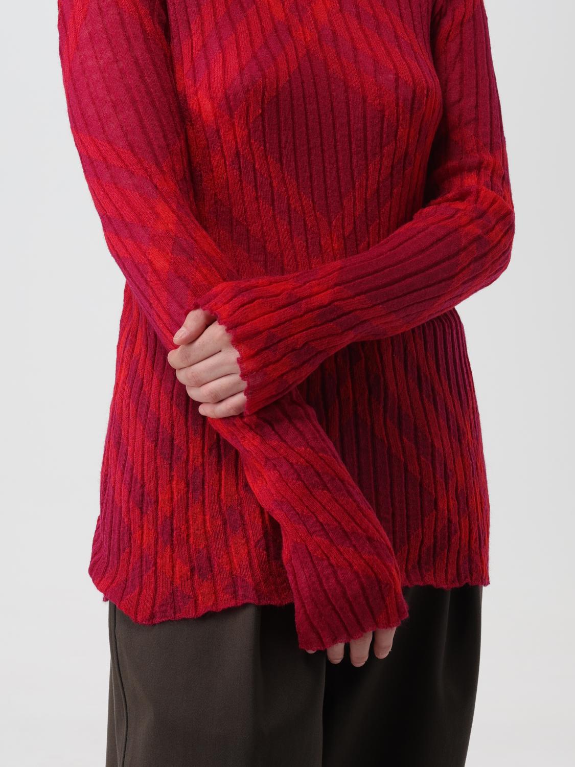 BURBERRY SWEATER: Burberry sweater in mohair blend, Red - Img 5